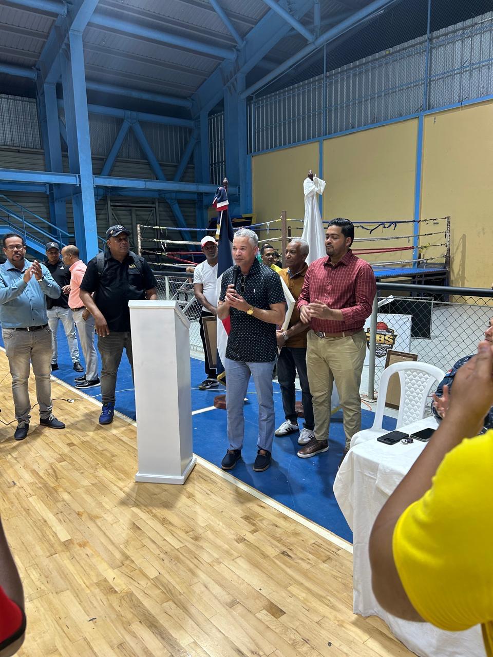 Lic. Juan Marte Speaks with the Athletes